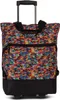 A colorful patterned rolling bag with a black base and handle. Podgląd zdjęcia produktu