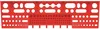 A red tool organizer with many holes for tools. Anteprima dell’immagine prodotto