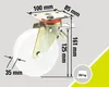 Tarrox Schwerlast Lenkrolle 125x50 mm mit Polyamidrad bis Produktbild-Vorschau 3