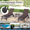 COSTWAY Sonnenliege mit Beistelltisch, Gartenliege Produktbild-Vorschau 7