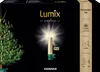 The image shows the packaging for a set of Lumix Superlight Mini LED Christmas tree candles. The packaging features a prominent image of one of the candles attached to a Christmas tree branch, along with product information and branding. Produktbild-Vorschau