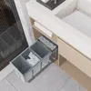 A pull-out kitchen waste sorting system with three bins is shown installed under a countertop. Náhľad obrázku produktu