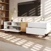 okwish Mobile TV, basso mobile TV con 2 scomparti aperti - Anteprima dell’immagine prodotto 3