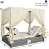 Flieks Rattan Gartensofa Gartenliege 2 Personen, Produktbild-Vorschau 7