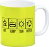 EAT, SLEEP, SUN, REPEAT Kaffeebecher mit gelbem Hintergrund Produktbild-Vorschau 1