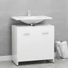 vidaXL Mobile da bagno bianco lucido 60x33x61 cm materiale Anteprima dell’immagine prodotto 2