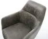 DELIFE Freischwinger Pejo-Flex Mikrofaser Grau Antik Produktbild-Vorschau 4