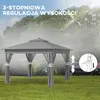 Altana składana Outsunny ok. 3 x 3 m, z oświetleniem LED, 4 Podgląd zdjęcia produktu 7