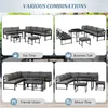 Flieks Gartenmöbel Set 5-tlg, Balkonmöbel Set für 6-7 Produktbild-Vorschau 7