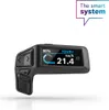 A black Bosch Purion 200 e-bike display unit is shown against a white background. The display shows '80%', 'TOUR+', 'km/h', and '21.4'. There are also buttons on the side of the unit. Produktbild-Vorschau