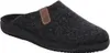 A single gray slipper with a brown accent is shown on a white background. Produktbild-Vorschau