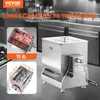 A stainless steel meat grinder with various informational overlays and text. Podgląd zdjęcia produktu