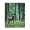 MuchoWow® Mauspad Mousepad Hirsche - Wald - Bäume - Tiere - Produktbild-Vorschau 1