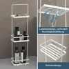 doporro Duschablage ohne Bohren 3 Ebenen Badregal Stehend Produktbild-Vorschau 3
