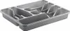 A gray cutlery organizer with multiple compartments. Náhled obrázku produktu