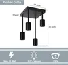 ZMH Deckenlampe 4 Flammig Vintage Schwarz E27 Küchenlampe Produktbild-Vorschau 7