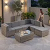 Mucola set da salotto in polyrattan mobili da giardino Anteprima dell’immagine prodotto 7