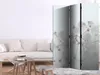3-teiliger Einseitiger Vlies Paravent - White Flowers Produktbild-Vorschau 2