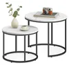 Couchtisch 2er Set Rund Beistelltisch Loft Design 2 in 1 Produktbild-Vorschau 1