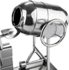 A close-up, studio shot of a metal figurine of a construction worker with a cement mixer. Náhľad obrázku produktu