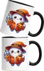 Süßer Geist Halloween Tasse schwarz Kürbis Hexenhut Produktbild-Vorschau 2