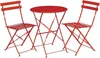 Bolero runder klappbarer Terrassentisch Stahl rot 60cm Produktbild-Vorschau 2