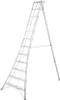 Niwaki Aluminium 3-Holm-Gartenleiter Silber 272x148x360 cm Produktbild-Vorschau 1