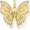 Ciondolo farfalla Butterfly Paradise con pietre placcato Anteprima dell’immagine prodotto 2