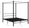 vidaXL Himmelbett Schwarz Metall 160x200 cm Produktbild-Vorschau 5
