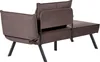 BELIANI Chaiselongue Braun Stoff Rechtsseitig mit Produktbild-Vorschau 7