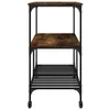 CLORIS Küchenwagen Räuchereiche 100x50x95 cm Holzwerkstoff Produktbild-Vorschau 8