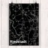 Mr. & Mrs. Panda Bild Riedstadt DIN A3 - Geschenk, Stadt, Produktbild-Vorschau 2