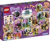 The back of a LEGO Friends Stephanie's Riding Tournament playset box, showing various play scenarios and characters. Podgląd zdjęcia produktu