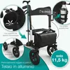 ELONEO Rollator pieghevole con sedile, rollator per esterni Anteprima dell’immagine prodotto 9