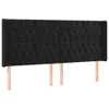 vidaXL LED Kopfteil Schwarz 183x16x118/128 cm Samt Produktbild-Vorschau 3