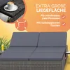 CASARIA® Sonnenliege 2 Personen mit Klapptisch 7cm Auflagen Produktbild-Vorschau 6