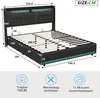 Łóżko kontynentalne 140 x 190 cm z oświetleniem LED i Podgląd zdjęcia produktu 2