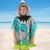 Kinder Badeponcho mit Kapuze 120x60 cm – Schnelltrocknendes Produktbild-Vorschau 2