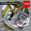 Close-up of a garden shredder's control panel with branches inserted. Produktbild-Vorschau