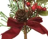 Tannenzweig künstlich 25cm mit roten Beeren und Produktbild-Vorschau 2