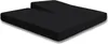 A black split topper fitted sheet is shown from a diagonal angle on a white background. Produktbild-Vorschau