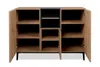 Kommode Ted 120cm 3 Türen - Eiche/schwarz Produktbild-Vorschau 6