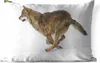 MuchoWow® Outdoor Kissen - Wolf - Schnee - Kälte - 60x40 cm Produktbild-Vorschau 1