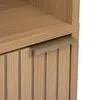 A close-up view of a wooden cabinet drawer with a brass handle. Náhled obrázku produktu