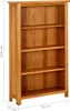 Libreria 4 scomparti 70x22x110 cm in rovere massiccio Anteprima dell’immagine prodotto 8