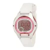 A digital Casio watch with a white band and pink accents on a white background. Produktbild-Vorschau