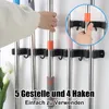 Držák na smeták, nerezový držák na smeták na stěnu, 5 Náhled obrázku produktu 2