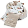 BABYNEST SET 5 tlg. BEIGE Samt Velour/ Beige Bärchen Familie Baumwolle Produktbild-Vorschau