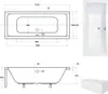 Rechteckige Badewanne - 155 x 70 cm - ohne Verkleidung - Produktbild-Vorschau 4