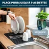 eluno Tapis d'égouttage avec égouttoir, tapis en silicone Voir les images du produit 4